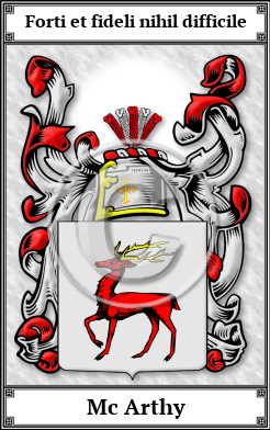 Mc Arthy Family Crest Download (JPG)  Book Plated - 150 DPI